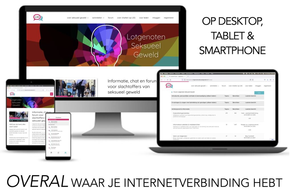 Op desktop, tablet en smartphone